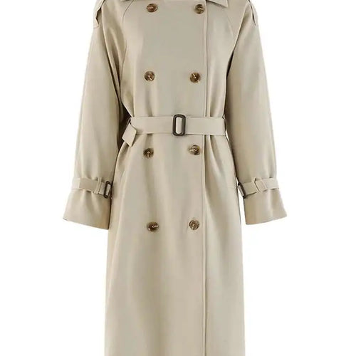 Load image into Gallery viewer, Women Red Double Breasted Big Size Elegant Trench New Lapel Long Sleeve Windbreaker Fashion Spring Autumn 2025  CPG1783
