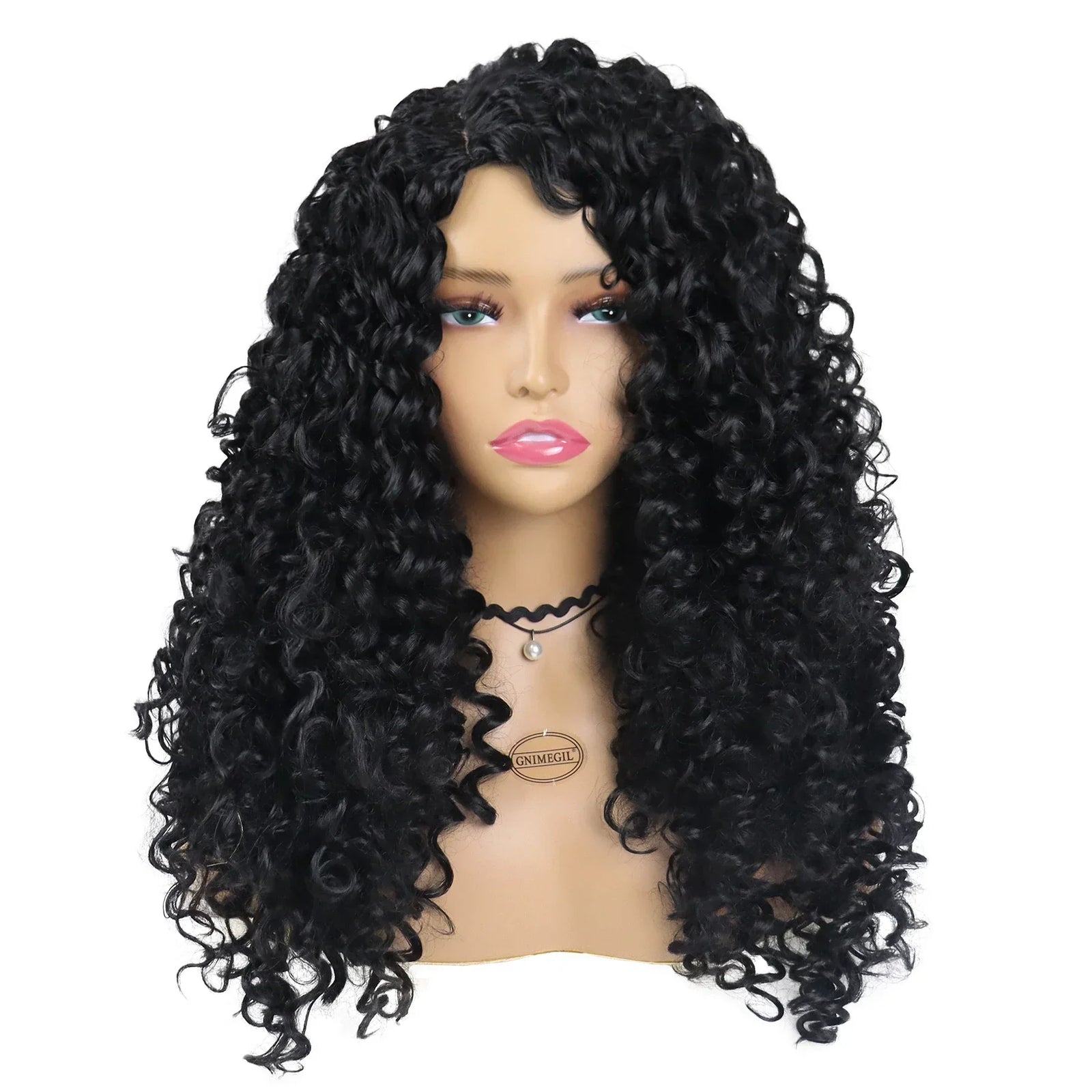 Synthetic Long Curly Wig for Woman Big Volume Fluffy Wave Wigs for Black Women Natural Wigs for Daily Hair Wig Cosplay