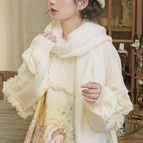 Load image into Gallery viewer, Autumn New Sweet Y2k Kawaii Cute Cartoon Sweaters Fashion All Match Tassels Vintage Jumpers Loose Women Harajuku Twist Knitwear
