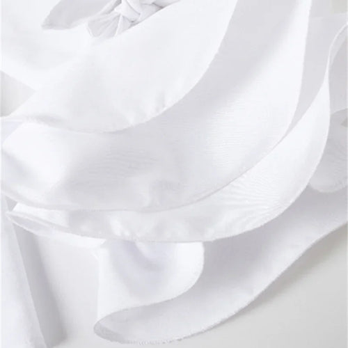 Load image into Gallery viewer, Fashion Elegant Blouses Bow-Embellished Falbala Solid Color Flared Sleeves Lapel Shirts Tops For Women
