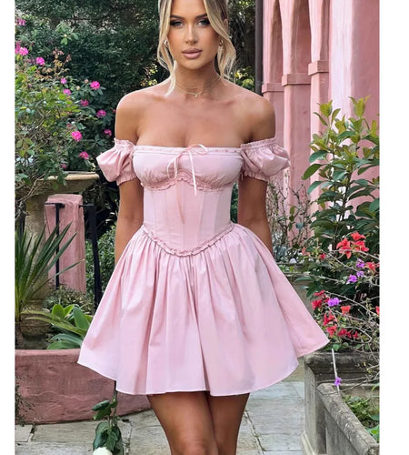 Elegant Sleeveless Tight Pleated Dress For Women Autumn 2024 New Sexy Backless Short Skirt Party Club Slim Evening Dress