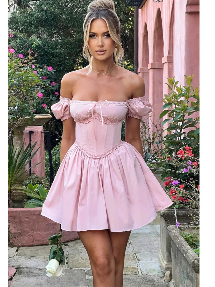 Elegant Sleeveless Tight Pleated Dress For Women Autumn 2024 New Sexy Backless Short Skirt Party Club Slim Evening Dress