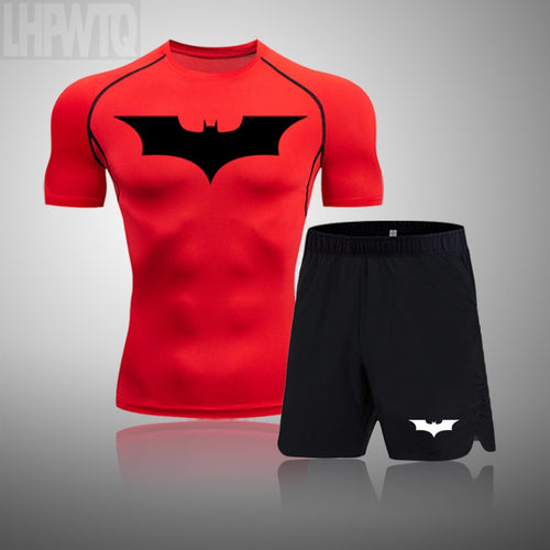 Load image into Gallery viewer, Quick Dry Running Shirt Men Rashgard Fitness Sport Gym T-Shirt Superhero Set Gym Clothing Workout Short Sleeve Tshirt For Men
