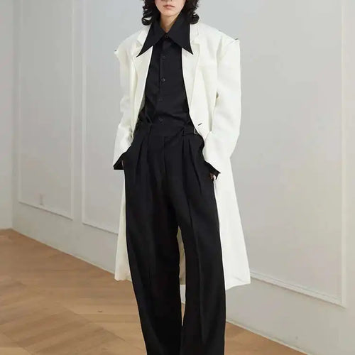 Load image into Gallery viewer, Women Black Big Size Long Casual Blazer New Lapel Long Sleeve Loose Fit Jacket Fashion Tide Spring Autumn 2025 1DH0063
