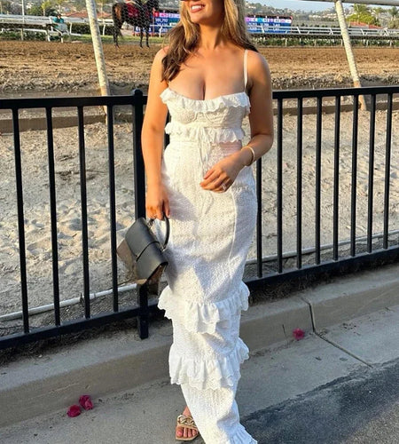 High Quality Summer Wedding Guest Dress Women 2023 White Occasionwear Maxi French Style Evening Birthday Party Dress