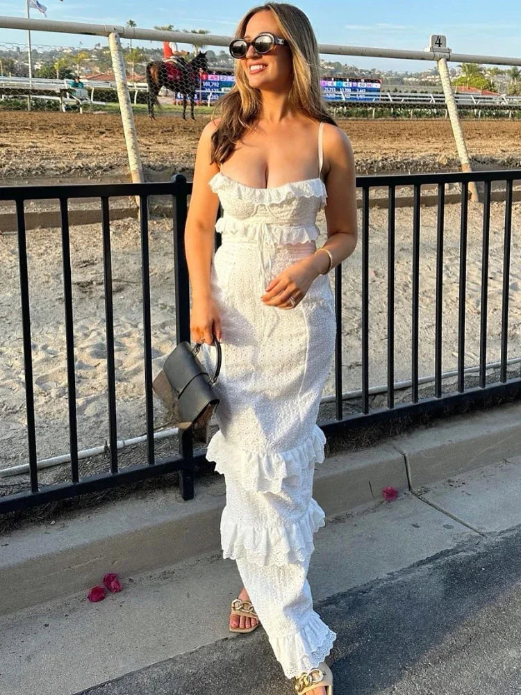 High Quality Summer Wedding Guest Dress Women 2023 White Occasionwear Maxi French Style Evening Birthday Party Dress