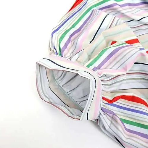 Load image into Gallery viewer, Women Striped Spliced Long Shirt Dress New Stand Collar Three-quarter Sleeve Loose Fit Fashion Spring Autumn 2025 1DE0219
