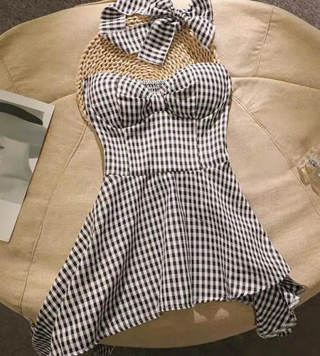 Summer French Plaid Off Shoulder Sleeveless Irregular Strapless Tops Women Backless High Waist Slim Short Top Fashion Clothing