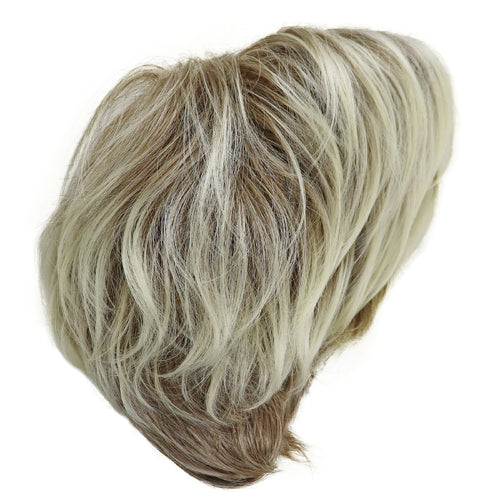 Load image into Gallery viewer, Synthetic Blonde Wigs for White Women Short Layered Pixie Cut Ombre Wig with Dark Root Side Part Bangs Wig Daily Party
