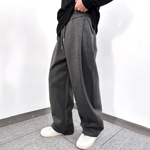 Load image into Gallery viewer, Men's Sweatpants Lace Up Design New Summer American Style Loose Solid Color Trendy Sanitary Pants Male Trousers 9W1742
