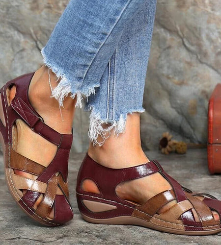 Women's Sandals Wedges Heels Sandals For 2025 Summer Shoes Woman Mix Color Heeled Sandalias Mujer Low Platform Summer Footwear