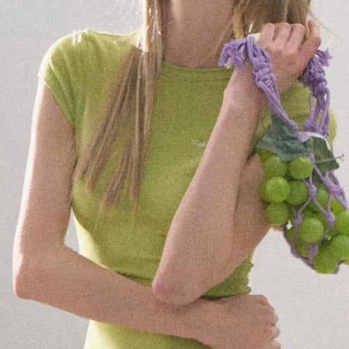 Load image into Gallery viewer, 2025 Harajuku Fake Two Pieces T-shirt Women Y2k Aesthetic Lace Patchwork Grunge Tees Streetwear Summer Slim Fit Casual Tshirts
