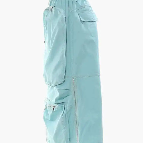 Load image into Gallery viewer, High Elastic Waist Orange Pocket Zipper Long Casual Half-body Skirt Women Fashion Tide New Spring Autumn 2025 1DE9890
