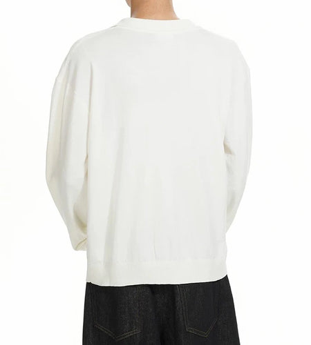 Men's T-shirts New American Long Sleeve T-shirt Turn-down Collar Style Male Solid Color Tops Menwear Spring Summer 9W1459