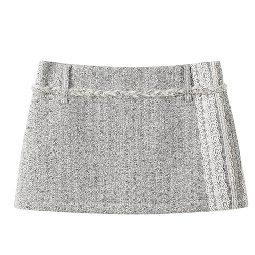 Load image into Gallery viewer, Vintage Two Piece Sets for Women O Neck Long Sleeves Spliced Tassels Top High Waist Patchwork Lace Skirt Set Female
