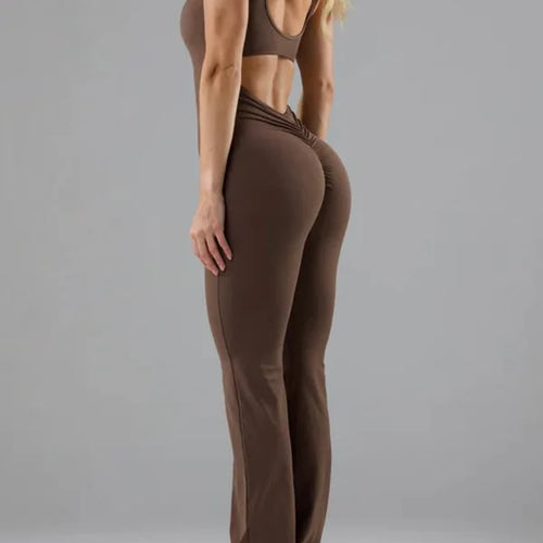 Load image into Gallery viewer, Fashion Elastic Tight Hollow Out Women Jumpsuit 2024 Slim Female Jumpsuit Long Pants Yoga Jumpsuit Sports Casual Rompers
