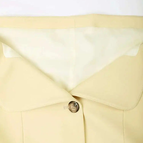 Load image into Gallery viewer, Women Yellow Single Breasted Elegant Blazer New Slash Neck Long Sleeve Jacket Fashion Tide Spring Autumn 2025 CPDB021
