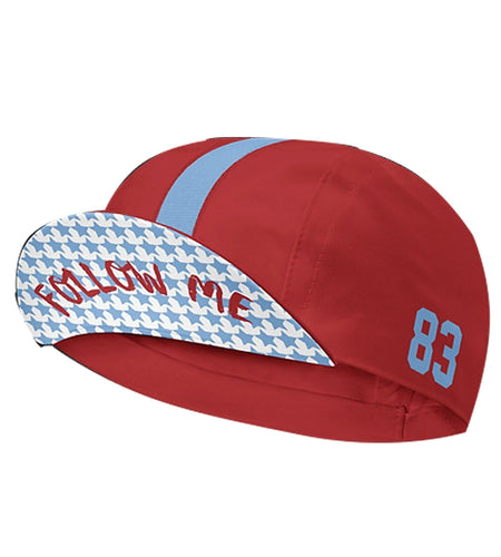 Individuality Follow Me No. 83 Red Polyester Cycling Caps Top Quick Dry Bike Hat Absorb Sweat Breathable Unisex