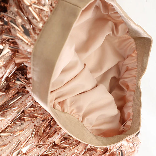 Load image into Gallery viewer, High Elastic Waist Khaki Sequins Shining Elegant Long Party Half-body Skirt Women Fashion New Spring Autumn 2025  1DJ1076
