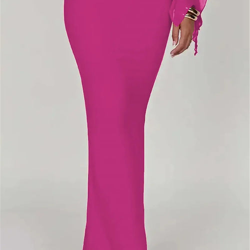 Load image into Gallery viewer, Thickened Fabric Sexy Maxi Skirt Women 2023 Autumn Winter New Solid High Waist Skinny Club Party Long Skirt Elegant
