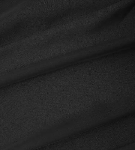 High Elastic Waist Black Pleated Irregular Button Wide Leg Pants New Trousers Women Fashion Spring Autumn 2025 CPG1357