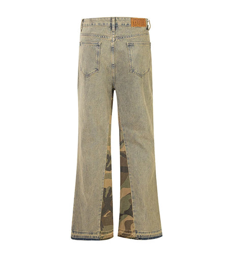 Men's Jeans New American Distressed High Street Trendy Loose Hole Design Straight Wide Leg Male Summer Clothing 9W1886