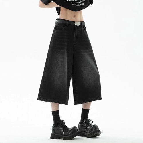 Load image into Gallery viewer, Men&#39;s Denim Shorts New American Hign Street Style Cat Whisker Design Casual Solid Color Washed Male Bottoms 2025 9W1657
