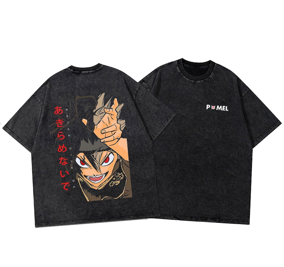 Vintage Washed Tshirts Anime T Shirt v2