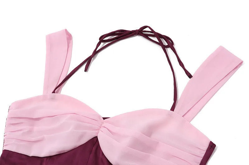 Sexy Skirt Two Piece Sets Women Halter Lace-up Cropped Tops And Maxi Skirt Ladies Fashion Sleeveless 2 Piece Sets