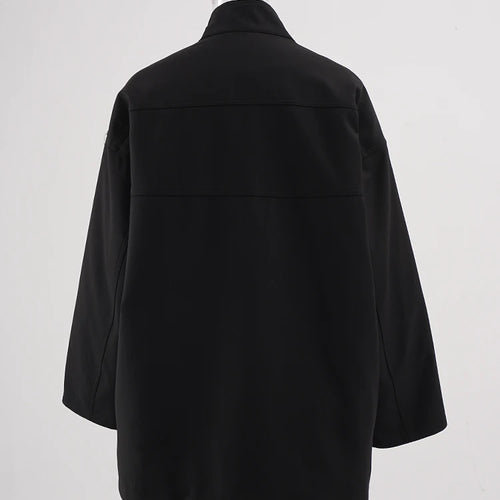 Load image into Gallery viewer, Women Khaki Big Size Casual Trench New Stand Collar Long Sleeve Windbreaker Fashion Tide Spring Autumn 2025 CPG2470
