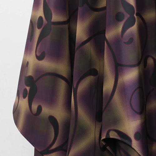 Load image into Gallery viewer, Women Purple Print Irregular Elegant Spaghetti Strap Dress New V-Neck Sleeveless Fashion Tide Spring Autumn 2025 1DJ0346
