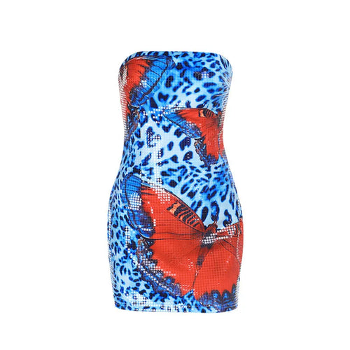 Load image into Gallery viewer, Sequins Off-shoulder Sexy Mini Dress Women Summer New Strapless Sleeveless Backless Beach Vacation Club Party Dress
