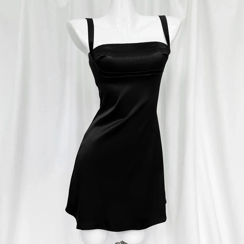 Load image into Gallery viewer, Birthday Dress For Women A-Line Pink Dress Sexy Satin Holiday Party Dresses Mini Casual Spaghetti Strap Graduation Dress Stretch
