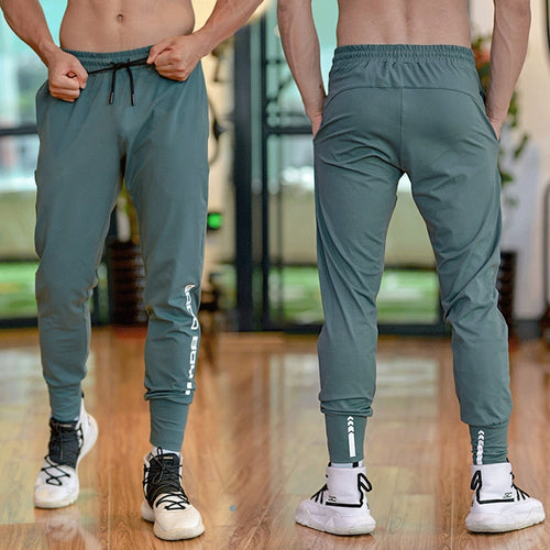 Load image into Gallery viewer, Men Sport Pant Training Bodybuilding Trousers Youngster Fitness Running Sweatpant Thin Elastic Dry Fit Zipper Pockets Long Pants
