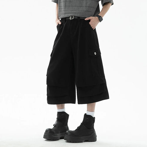 Load image into Gallery viewer, Men&#39;s Causal Cargo Shorts New Summer Dirty Pleated American Style Loose Wide Leg Design Handsome Male Bottoms 2025 9W1656
