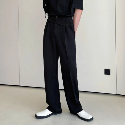 Load image into Gallery viewer, Korean Style Casual Men&#39;s Suit Pants Simple Solid Color Straight Trousers Button Pocket 2025 Spring New  Versatile 9A1283
