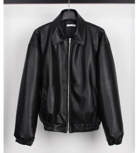 Streetwear Leather Coats Women Clothing Vintage Butterfly Embroidery Outwear Oversized Tops Casual Fashion Korean PU Y2k Coats