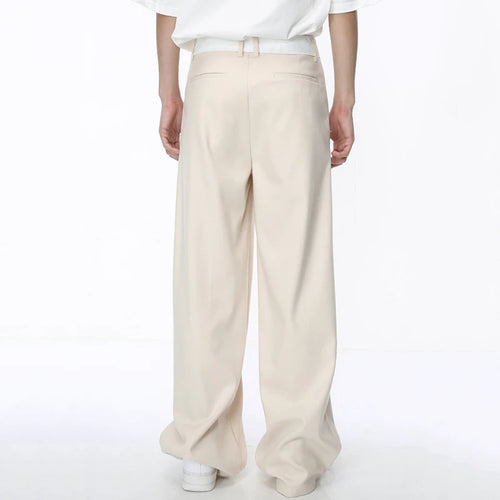 Load image into Gallery viewer, Straight Men&#39;s Suit Pants Korean Fashion Solid Color Pleated Pockets Male Wide Leg Trousers Casual Spring 9C4309
