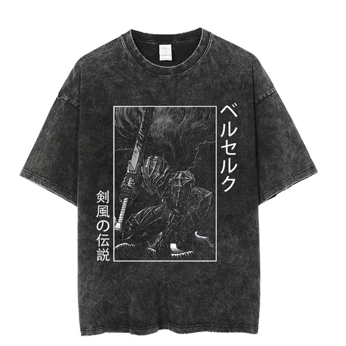 Load image into Gallery viewer, Vintage Washed Tshirts Anime T Shirt Harajuku Oversize Tee Cotton fashion Streetwear unisex top 15v2
