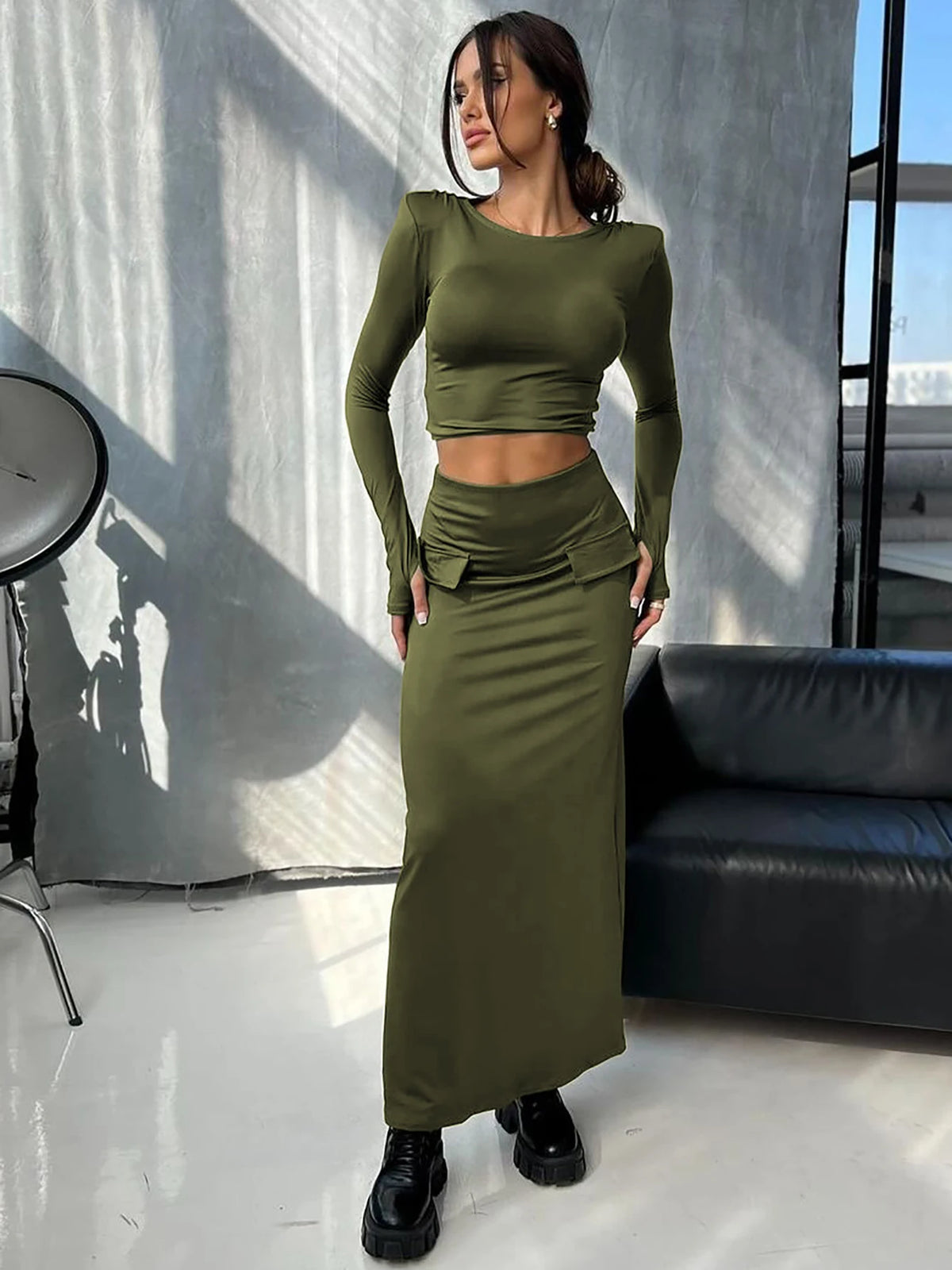 Elegant Solid Long Sleeve Tie Flowers Ruched Sexy Slim Pleated Mini Dress Women Y2K Outfit Birthday Party Vacation