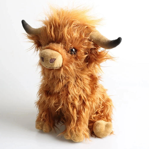 Load image into Gallery viewer, 28cm Simulation Highland Cow Plush Animal Doll Soft Stuffed Highland Cow Plush Toy Kawaii Kids Baby Gift Toy Home Room Decor
