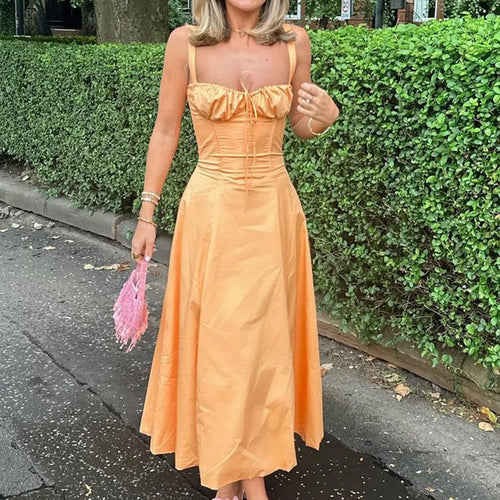 Load image into Gallery viewer, Women's Summer Floral Print Dresses Sweet Elegant Midi Holiday Dress Casual Slit Blue Lace Up Dresses 2023
