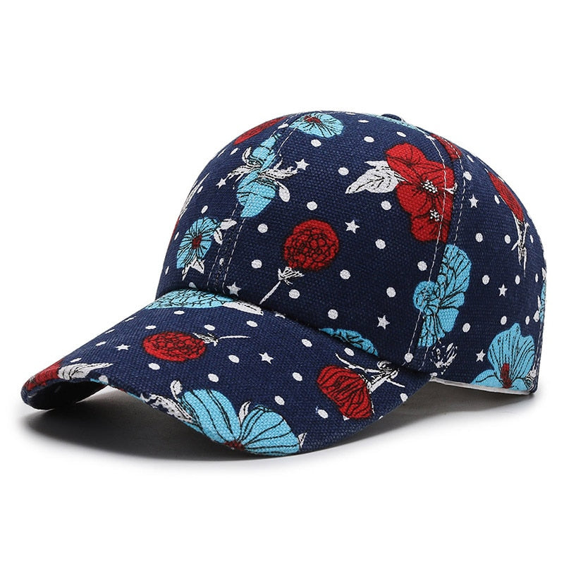 Women Men Cartoon Print Baseball Caps Female Male Lip Four Seasons Faloral Visors Snapback Cap Hat For Women Men