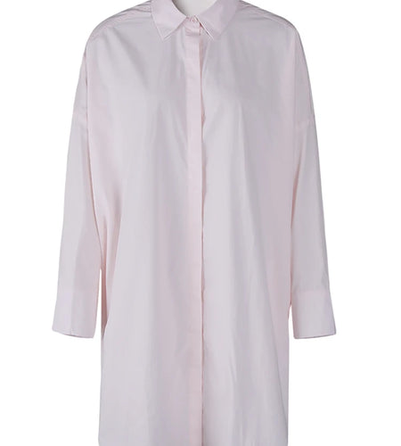 Women pink Color Brief Big Size Long Casual Blouse New Lapel Long Sleeve Shirt Fashion Tide Spring Autumn 2025 1LD2024