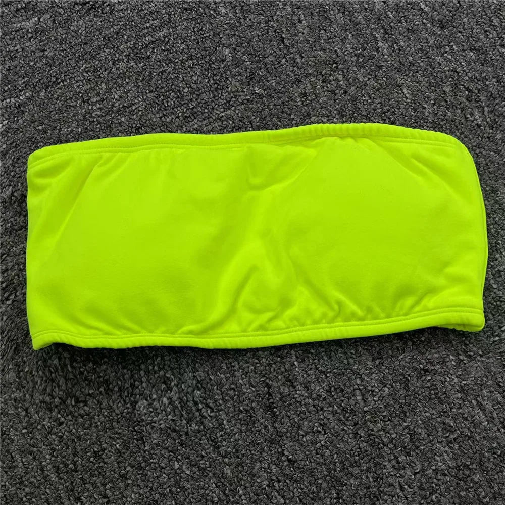 Pad Tube Tops Sports Bra Women Fitness Bra Intimate Strapless Bustier Bandeau Breathable Wrapped Chest Underwear Yoga Bra