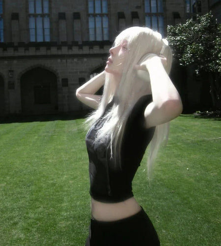 Crop Tops Sexy Print Tshirts for Women 2024 Ropa Mujer Short Sleeve O-neck Tunic Tees Fashion Korean Summer Black Y2k T Shirts