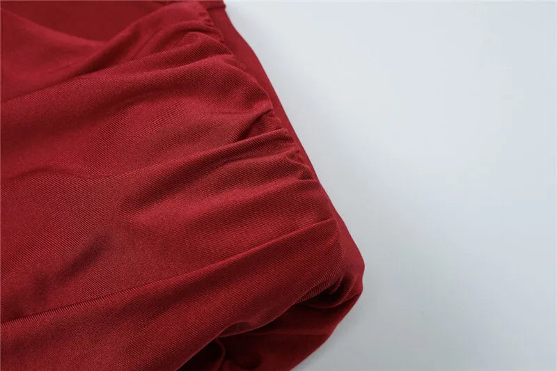 Sleeveless Ruched Sexy Maxi Dress For Women Gown Fashion Solid O Neck High Waist Bodycon Club Long Dress Vestido