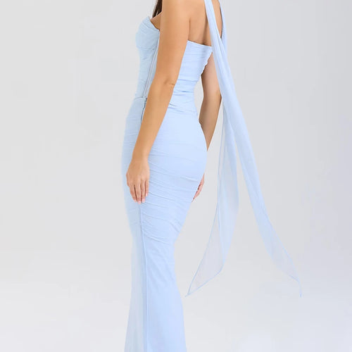 Load image into Gallery viewer, Sexy Two Pieces Sets For Women Strapless Off-shoulder Sleeveless Tops And Elegant High Waist Long Skirt Two Pieces Sets
