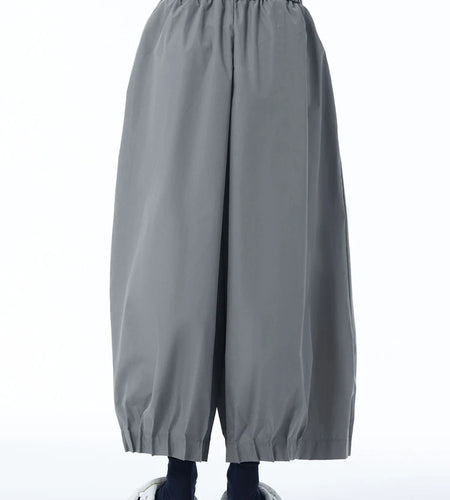 High Elastic Waist Gray Pleated Hem Casual Wide Leg Pants New Trousers Women Fashion Tide Spring Autumn 2025 1DJ1247