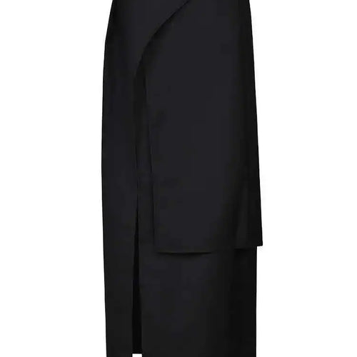 Load image into Gallery viewer, High Waist Black Irregular Slit Hem Layers Spliced Long Half-body Skirt Women Fashion Tide New Spring Autumn 2025 1DF8244
